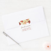 Herfstblad en Waterverf Square Sticker (Envelop)