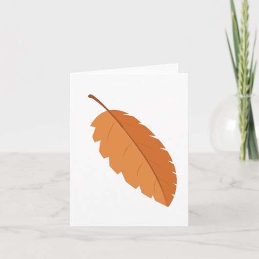 Herfstblad Feestdagen Kaart (Voorkant)