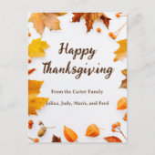 Herfstblad fijne Thanksgiving groet Briefkaart (Voorkant)
