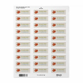 Herfstblad Herfst Retouradres Etiket (Full Sheet)