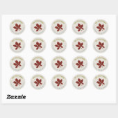 Herfstblad Herfst Retouradres Ronde Sticker (Vel)