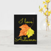 Herfstblad Herfst September Kaart (Gele Bloem)