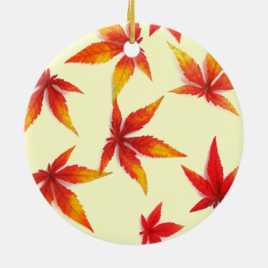 Herfstblad Keramisch Ornament (Achterkant)