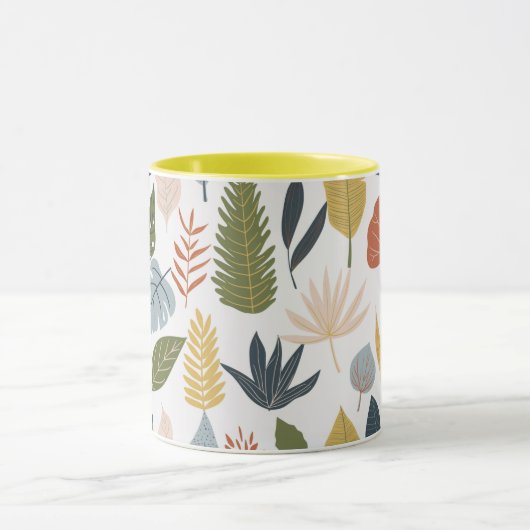  herfstblad Kleurig patroon Oranje geel Mok (Midden)