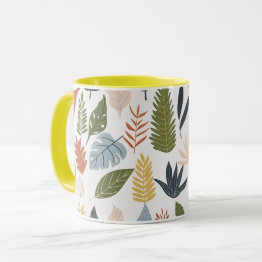  herfstblad Kleurig patroon Oranje geel Mok (Voorkant links)