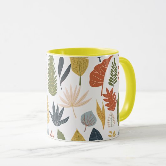  herfstblad Kleurig patroon Oranje geel Mok (Voorkant rechts)