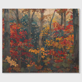 Herfstblad Kleurrijke Bossen Decoupage Cadeaupapier (Vlak)