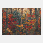 Herfstblad Kleurrijke Bossen Decoupage Inpakpapier Vel (Voorkant 2)