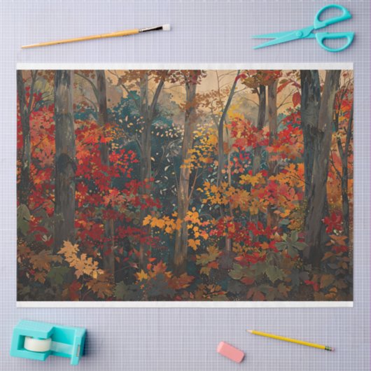 Herfstblad Kleurrijke Bossen Decoupage Tissuepapier (Craft)