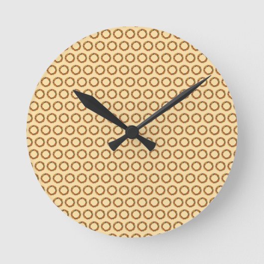 Herfstblad Krans Cirkel Ronde Klok (Voorkant)