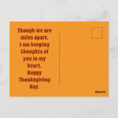 Herfstblad met hart Thanksgiving kaart (Achterkant)