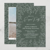 Herfstblad | Moderne herfst bruiloft jubileum Kaart (Voorkant / Achterkant)