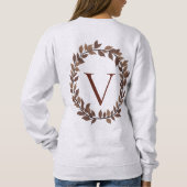 Herfstblad Monogram Initiaal Naam Herfst Ontwerp Trui (Achterkant)