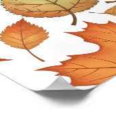Herfstblad Naadloos Patroon Poster (Hoek)