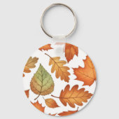 Herfstblad Naadloos Sleutelhanger (Voorkant)