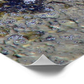 Herfstblad onder het water poster (Hoek)