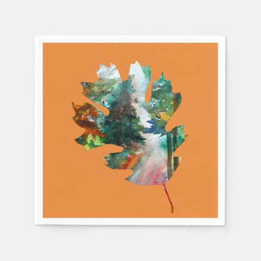 Herfstblad Papieren servetten (Voorkant)
