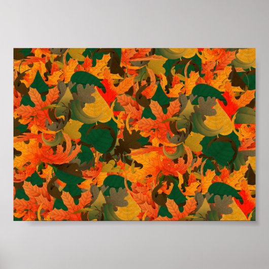 Herfstblad Patroon voor de Herfst Poster (Voorkant)