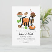 Herfstblad Pompoentaart Baby Shower  Kaart (Staand voorkant)