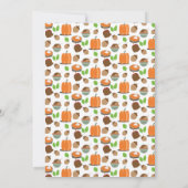 Herfstblad Pompoentaart Baby Shower  Kaart (Achterkant)