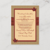 Herfstblad Receptie Enclosure Kaart (Achterkant)