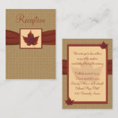 Herfstblad Receptie Enclosure Kaart (Voorkant / Achterkant)