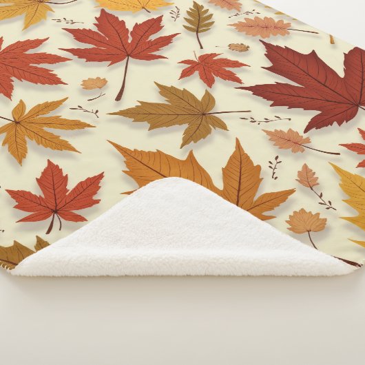 Herfstblad Sherpa Blanket Deken (3/4)