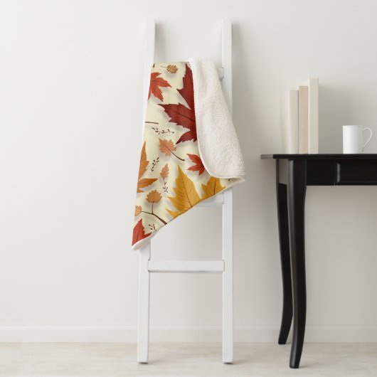 Herfstblad Sherpa Blanket Deken (In situ)