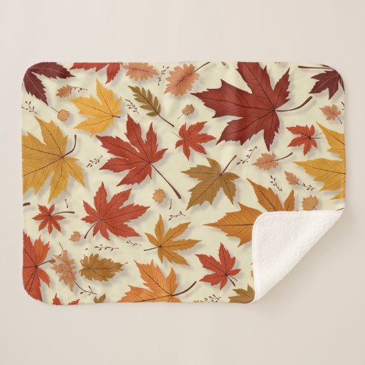 Herfstblad Sherpa Blanket Deken (Voorkant (horizontaal))