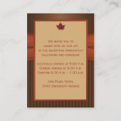 Herfstblad, Stripes Receptie Enclosure Kaart (Achterkant)