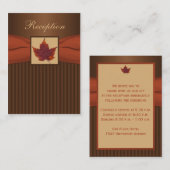 Herfstblad, Stripes Receptie Enclosure Kaart (Voorkant / Achterkant)
