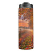 herfstblad sunset scenery tumbler thermosbeker (Voorkant)