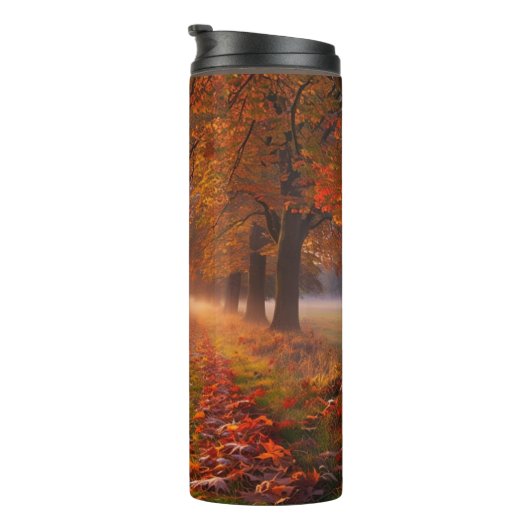 herfstblad sunset scenery tumbler thermosbeker (Geroteerd rechts)
