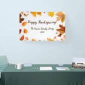 Herfstblad Thanksgiving-dinerfeest Spandoek (Beurs)