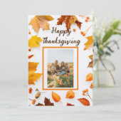 Herfstblad Thanksgiving Groet Feestdagenkaart (Staand voorkant)