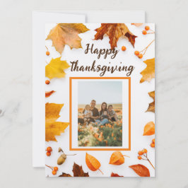 Herfstblad Thanksgiving Groet Feestdagenkaart