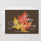 herfstblad Thanksgiving vakantiekaart Feestdagenkaart (Voorkant)