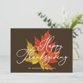 herfstblad Thanksgiving vakantiekaart Feestdagenkaart (Staand voorkant)