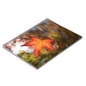 Herfstblad van een boom in de herfst notitieboek (Linkerzijde)