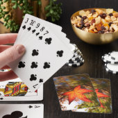 Herfstblad van een boom in de herfst speelkaarten (Insitu)