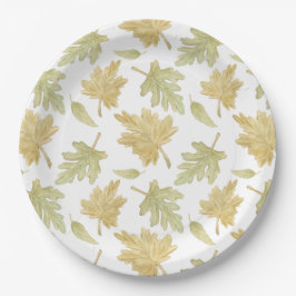 Herfstblad Waterverf Thanksgiving Patroon Papieren Bordje