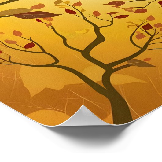 herfstbladerdak poster (Hoek)