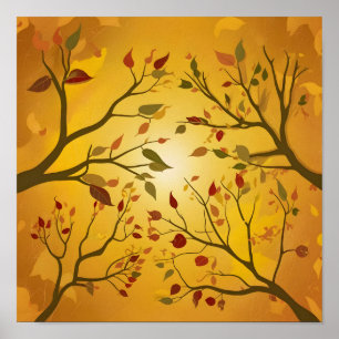 herfstbladerdak poster