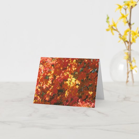 Herfstbladeren - 1 kaart (Gele Bloem)