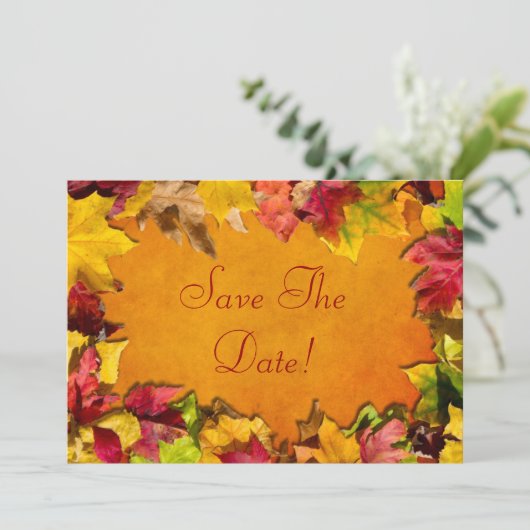 Herfstbladeren 1 kaart (Staand voorkant)