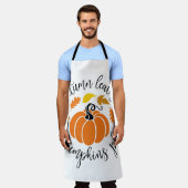 Herfstbladeren [2 pompoen] schort (Gedragen)