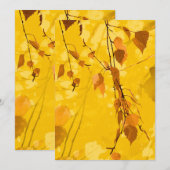 Herfstbladeren 3 bedankkaart (Voorkant / Achterkant)