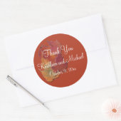Herfstbladeren 3" Diameter bruiloft gunst Sticker (Envelop)
