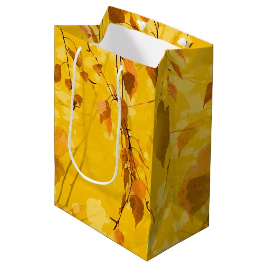 Herfstbladeren 3 medium cadeauzakje (Voorkant Gekanteld)