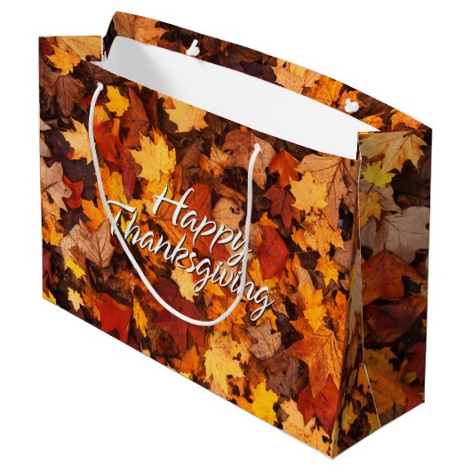 Herfstbladeren 6 large cadeautasje (Achterkant Gekanteld)